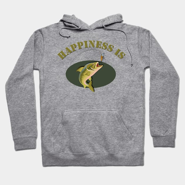 Happiness is Trout Fishing Hoodie by AlondraHanley